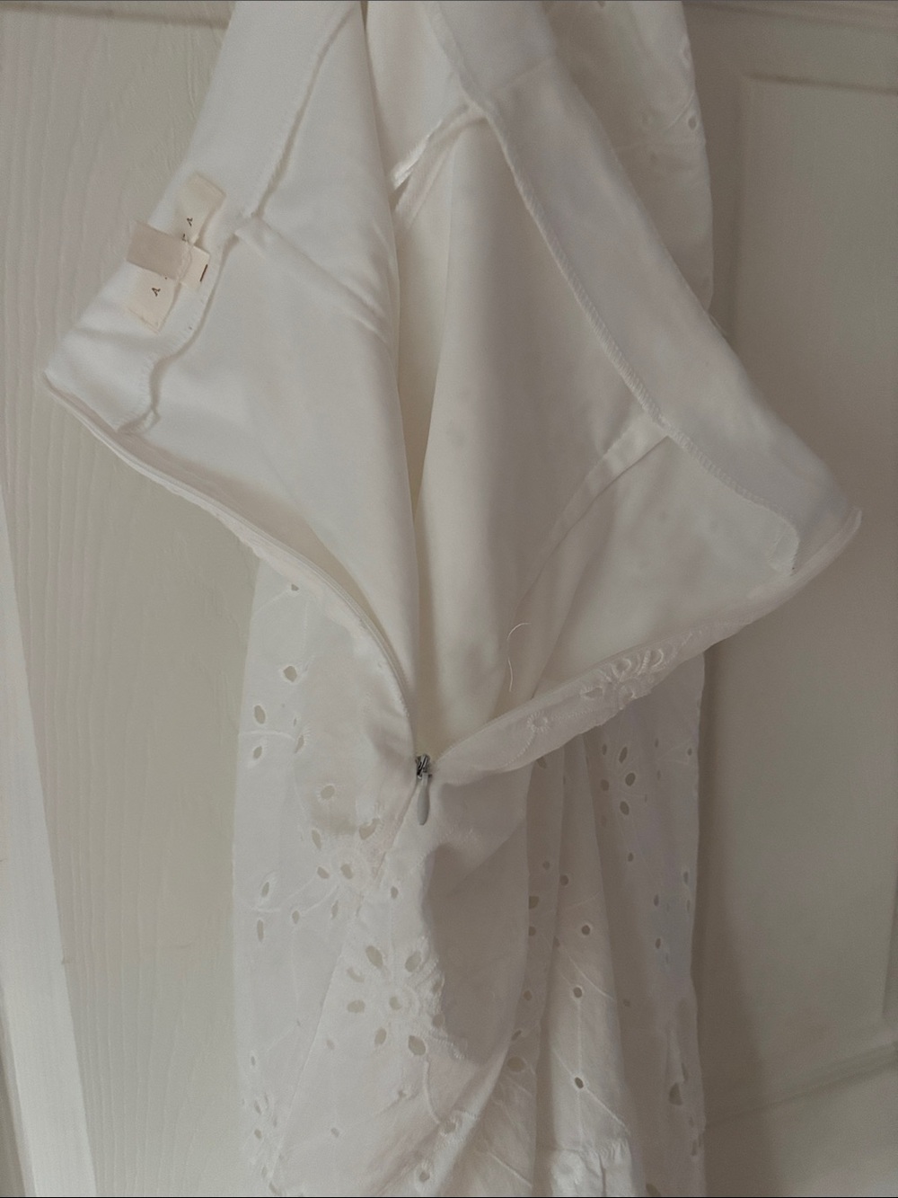 6. Adiva Eyelet White Tiered A-Line Skirt - Picture 5 of 13